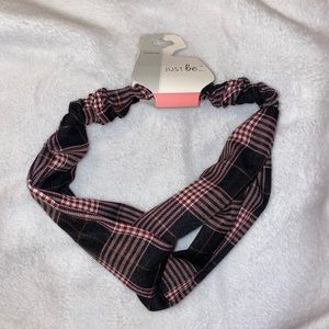 Just Be Plaid Head Wrap NWT